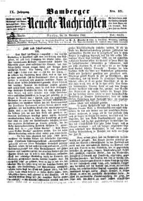 Bamberger neueste Nachrichten Montag 22. November 1869