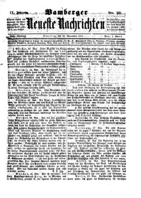 Bamberger neueste Nachrichten Sonntag 28. November 1869