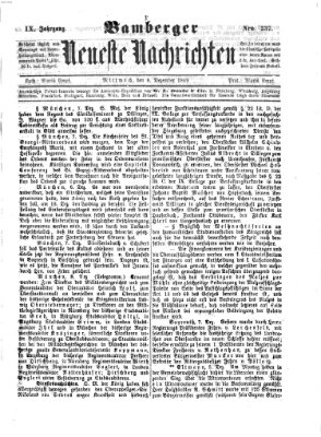 Bamberger neueste Nachrichten Mittwoch 8. Dezember 1869