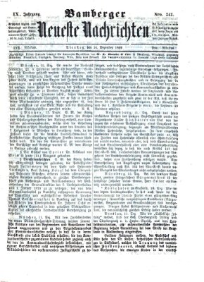 Bamberger neueste Nachrichten Dienstag 14. Dezember 1869