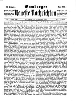 Bamberger neueste Nachrichten Mittwoch 29. Dezember 1869