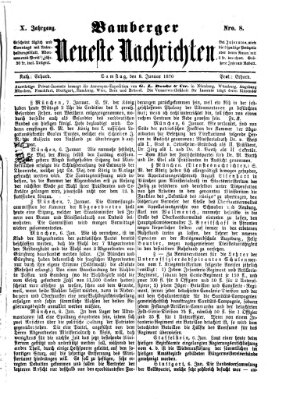 Bamberger neueste Nachrichten Samstag 8. Januar 1870