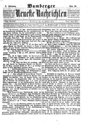 Bamberger neueste Nachrichten Montag 10. Januar 1870