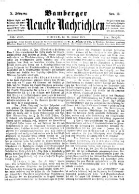 Bamberger neueste Nachrichten Mittwoch 12. Januar 1870