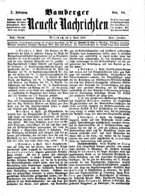 Bamberger neueste Nachrichten Mittwoch 6. April 1870