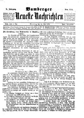 Bamberger neueste Nachrichten Montag 16. Mai 1870