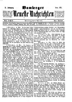 Bamberger neueste Nachrichten Dienstag 17. Mai 1870