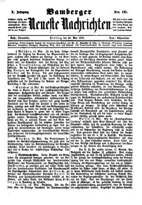 Bamberger neueste Nachrichten Freitag 20. Mai 1870