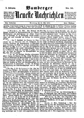 Bamberger neueste Nachrichten Montag 23. Mai 1870