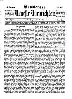 Bamberger neueste Nachrichten Dienstag 24. Mai 1870