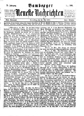 Bamberger neueste Nachrichten Samstag 28. Mai 1870