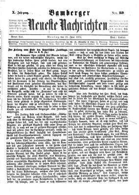 Bamberger neueste Nachrichten Montag 13. Juni 1870