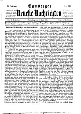 Bamberger neueste Nachrichten Sonntag 19. Juni 1870