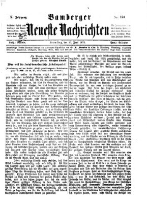 Bamberger neueste Nachrichten Samstag 25. Juni 1870