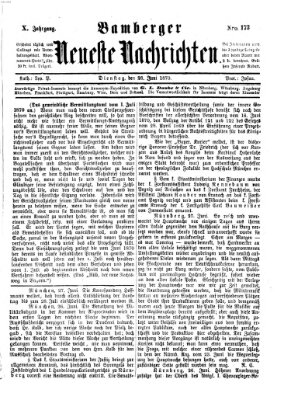 Bamberger neueste Nachrichten Dienstag 28. Juni 1870