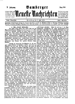 Bamberger neueste Nachrichten Dienstag 5. Juli 1870