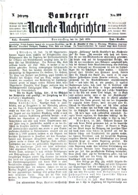 Bamberger neueste Nachrichten Donnerstag 14. Juli 1870