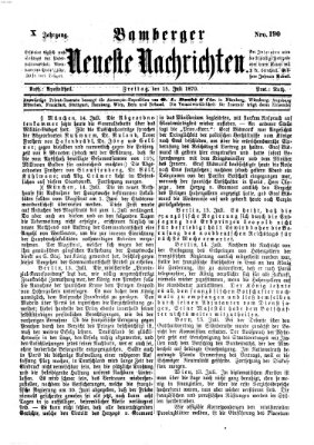 Bamberger neueste Nachrichten Freitag 15. Juli 1870