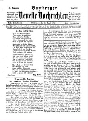 Bamberger neueste Nachrichten Mittwoch 24. August 1870