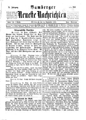 Bamberger neueste Nachrichten Mittwoch 14. September 1870