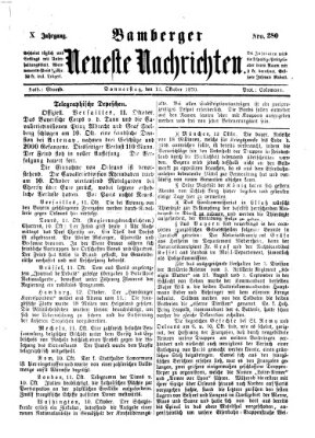 Bamberger neueste Nachrichten Donnerstag 13. Oktober 1870