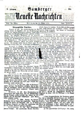 Bamberger neueste Nachrichten Mittwoch 19. Oktober 1870