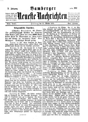 Bamberger neueste Nachrichten Freitag 21. Oktober 1870