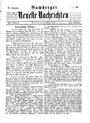 Bamberger neueste Nachrichten Montag 31. Oktober 1870