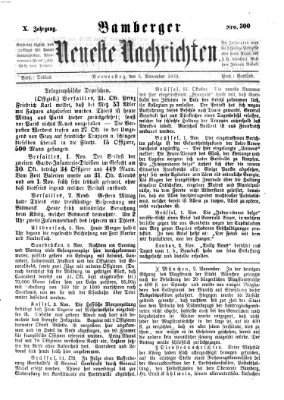 Bamberger neueste Nachrichten Donnerstag 3. November 1870