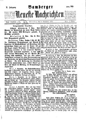 Bamberger neueste Nachrichten Dienstag 8. November 1870