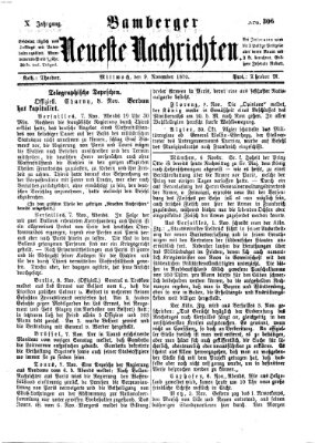 Bamberger neueste Nachrichten Mittwoch 9. November 1870