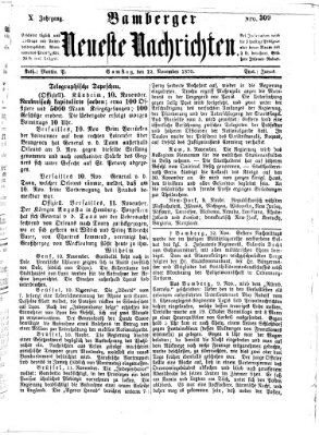 Bamberger neueste Nachrichten Samstag 12. November 1870