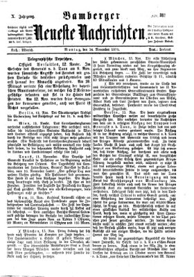 Bamberger neueste Nachrichten Montag 14. November 1870