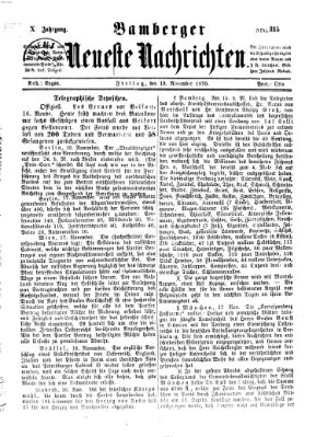 Bamberger neueste Nachrichten Freitag 18. November 1870