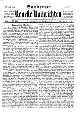 Bamberger neueste Nachrichten Sonntag 20. November 1870