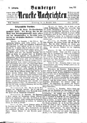 Bamberger neueste Nachrichten Freitag 25. November 1870