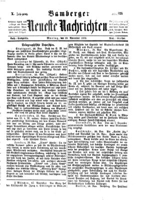 Bamberger neueste Nachrichten Montag 28. November 1870