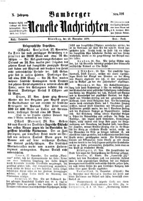 Bamberger neueste Nachrichten Dienstag 29. November 1870