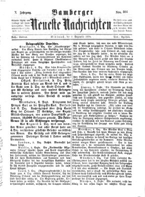 Bamberger neueste Nachrichten Mittwoch 7. Dezember 1870