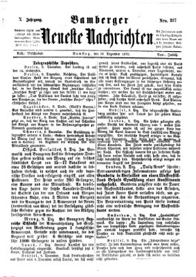 Bamberger neueste Nachrichten Samstag 10. Dezember 1870