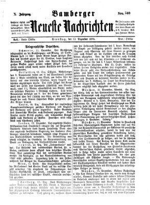 Bamberger neueste Nachrichten Dienstag 13. Dezember 1870