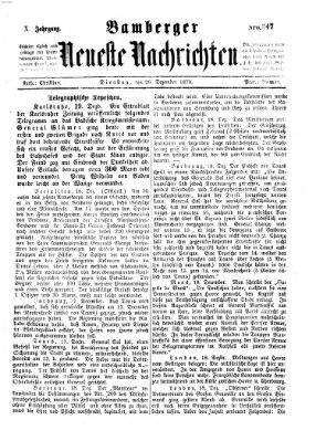 Bamberger neueste Nachrichten Dienstag 20. Dezember 1870