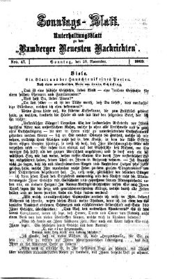 Bamberger neueste Nachrichten. Sonntagsblatt : Unterhaltungs-Beilage zu den "Bamberger neueste Nachrichten" (Bamberger neueste Nachrichten) Sunday 28. November 1869