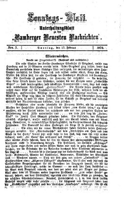 Bamberger neueste Nachrichten. Sonntagsblatt : Unterhaltungs-Beilage zu den "Bamberger neueste Nachrichten" (Bamberger neueste Nachrichten) Sonntag 13. Februar 1870