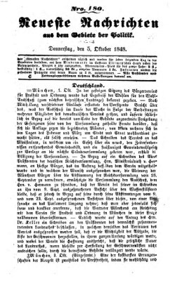 Neueste Nachrichten aus dem Gebiete der Politik (Münchner neueste Nachrichten) Donnerstag 5. Oktober 1848