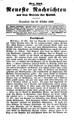 Neueste Nachrichten aus dem Gebiete der Politik (Münchner neueste Nachrichten) Samstag 28. Oktober 1848