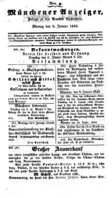 Neueste Nachrichten aus dem Gebiete der Politik (Münchner neueste Nachrichten) Montag 8. Januar 1849