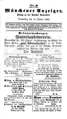 Neueste Nachrichten aus dem Gebiete der Politik (Münchner neueste Nachrichten) Donnerstag 11. Januar 1849