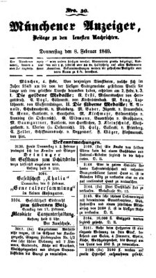 Neueste Nachrichten aus dem Gebiete der Politik (Münchner neueste Nachrichten) Donnerstag 8. Februar 1849