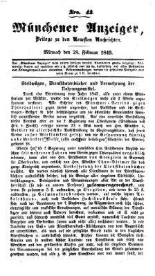 Neueste Nachrichten aus dem Gebiete der Politik (Münchner neueste Nachrichten) Mittwoch 28. Februar 1849